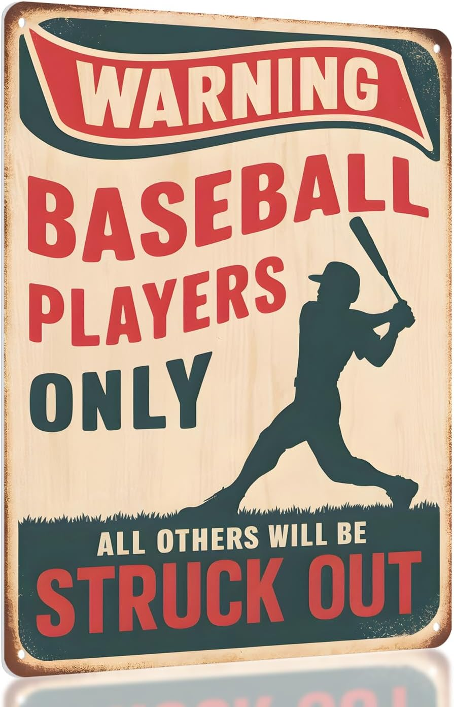 Baseball Room Decor Sign for Boys - Cool Baseball Gifts for Boys 8-12, Perfect as Baseball Decorations, Bedroom, Posters, Accessories, and Sports Memorabilia by , Baseball