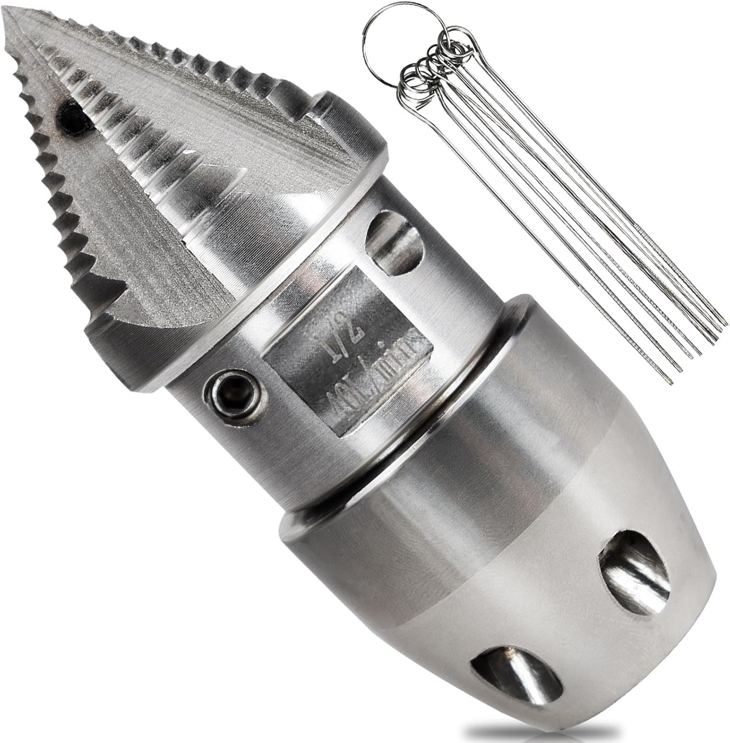 1/2NPT Sewer Jetter Nozzle for 2900 PSI 40 L/Min Pressure Washer Stainless Steel