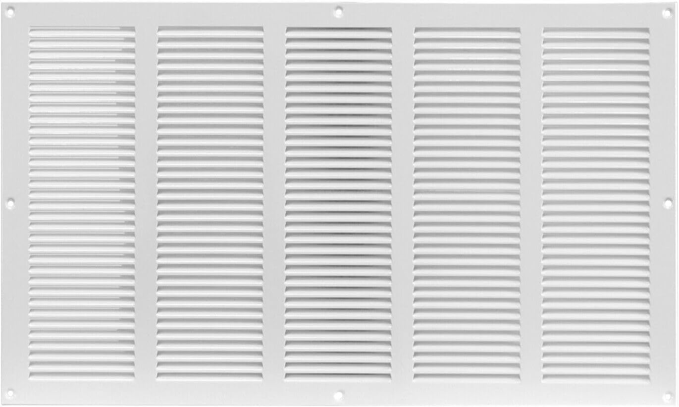 White Ventilation Grille Insect Protection Exhaust Air Supply Metal Grille 500x300mm / 20x12"