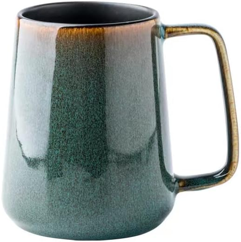 KELINGO Large 24 Oz/700Ml Ceramic Coffee Mugs with Golden Handle, Extra Big Jumbo Tea Cup Mug for Office and Home, Gift and Present