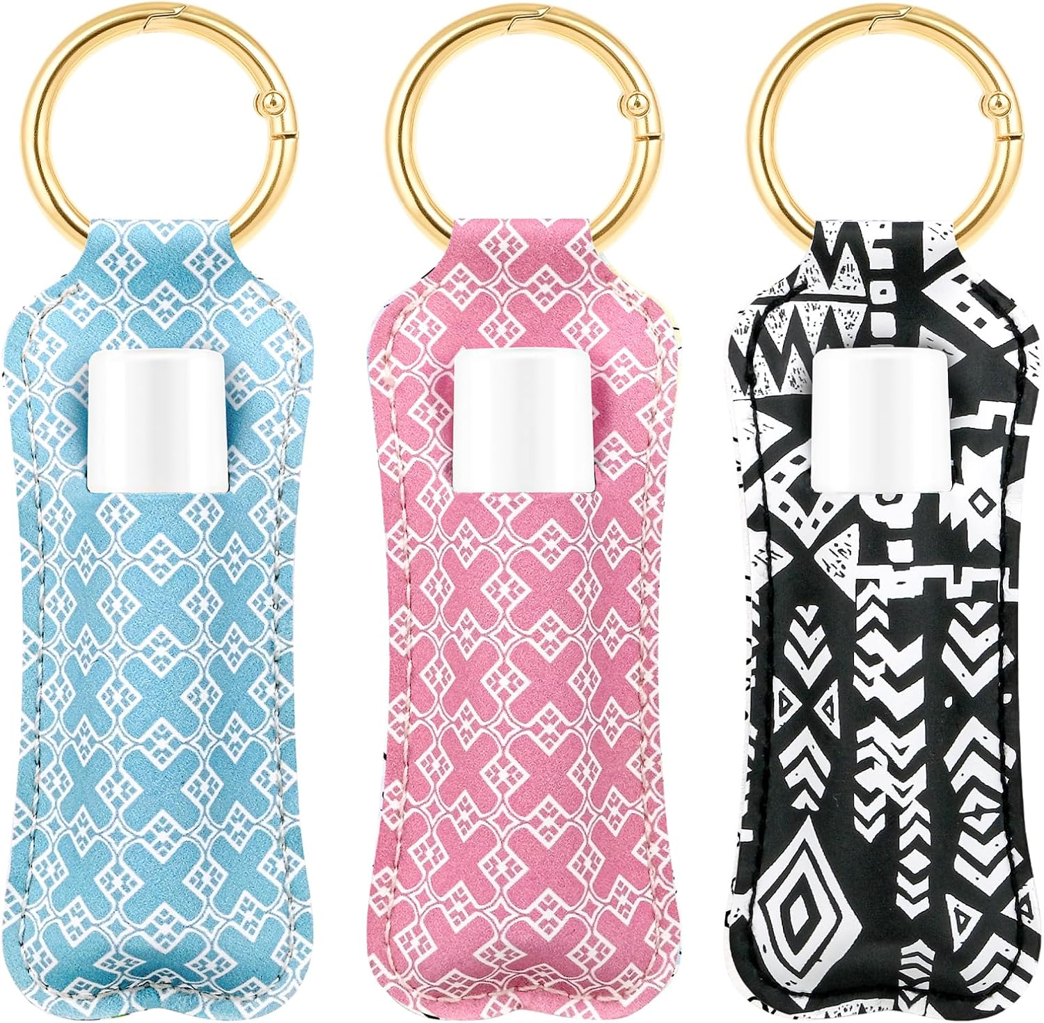 Lip Balm Holder for Chapstick Lipstick Sleeve Keychain,Small Christmas Gifts Stocking Stuffers for Teen Girls Women