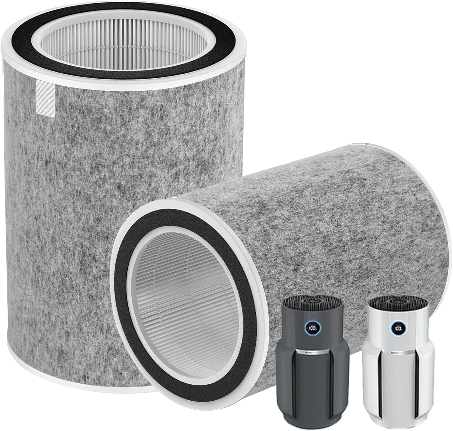 2Pack HP302 HP201 Replacement Filter Compatible with Shark HP201 HP202 HP302 HP301 HC502 AP1000 Air Purifier MAX, HEPA Filter Cleans up to 99.98% Particles Part # HE2FKBAS, HE2FKBASMB