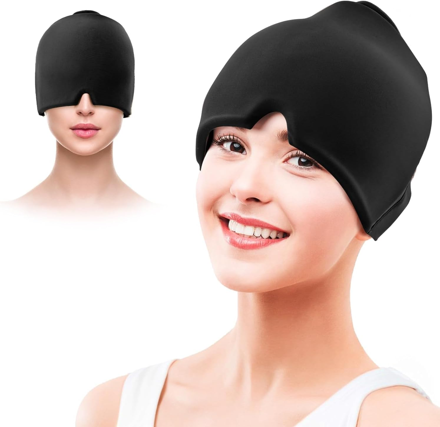 Migraine Headache Relief Cap, Hot & Cold Therapy Hat, Cool Gel Head Wrap, Hea... - Picture 8 of 11