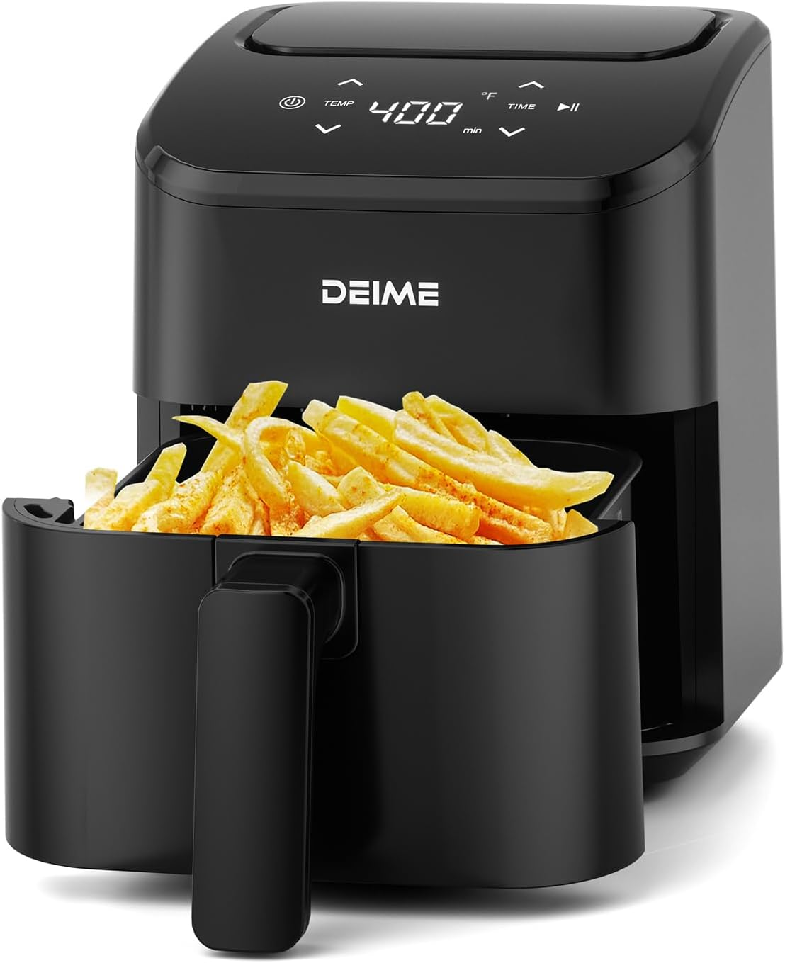 Air Fryer, Small Digital 3 Qt Airfryer Space Saving Compact, Bake, Reheat, Roasts for Quick Easy Meals, Mini Compact & Quiet, Nonstick & Dishwasher Safe Basket (Black)