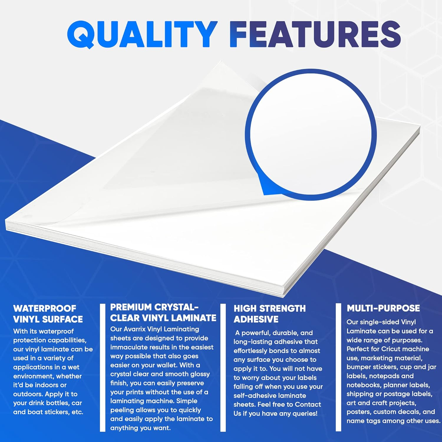 Avarrix Australia Self Adhesive Laminate Sheets for Stickers, Waterproof Prot... - Picture 7 of 15