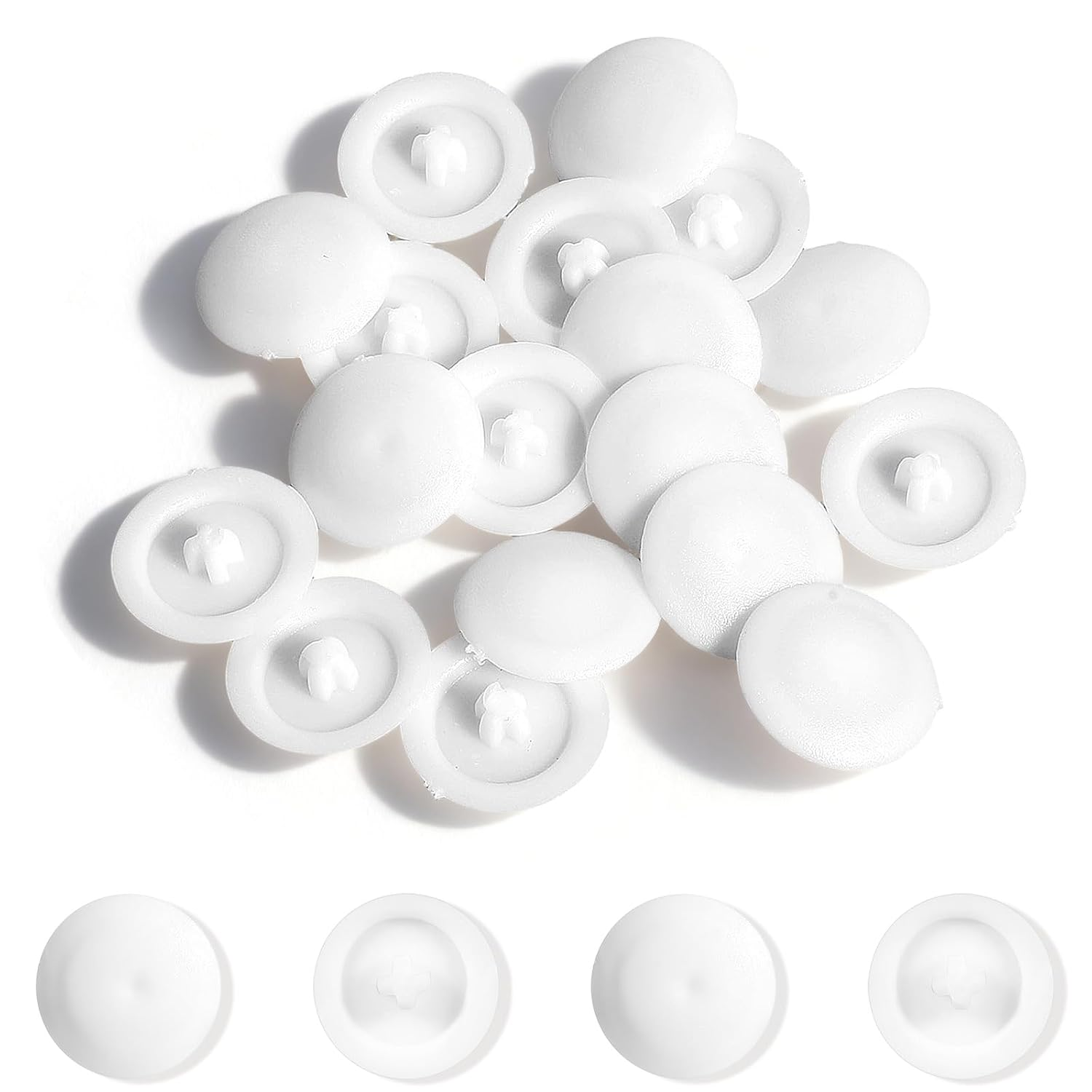 150 Pcs Screw Cap Covers, 12Mm Screws Caps White Waterproof Self Tapping Cap Decorative Plastic Screws Caps for Diameter 7-8Mm Self Tapping