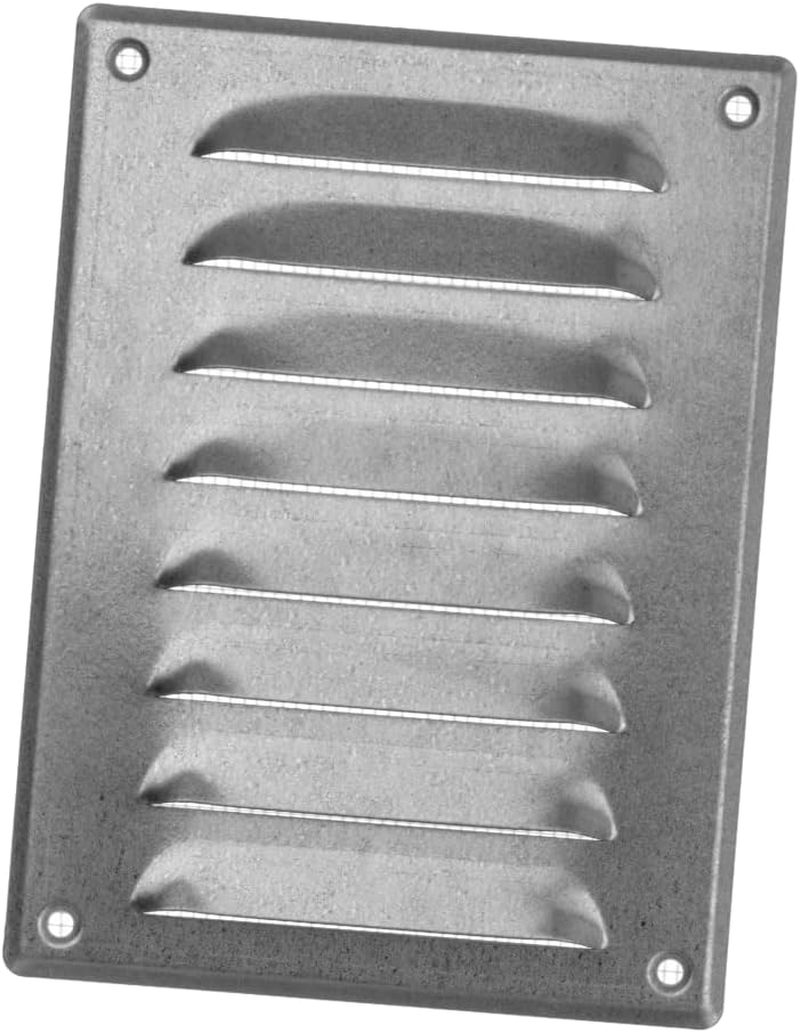 Galvanised Metal Air Vent Grille Cover with Insect Mesh 140x190mm / 6x7" inch  - Ventilation Cover