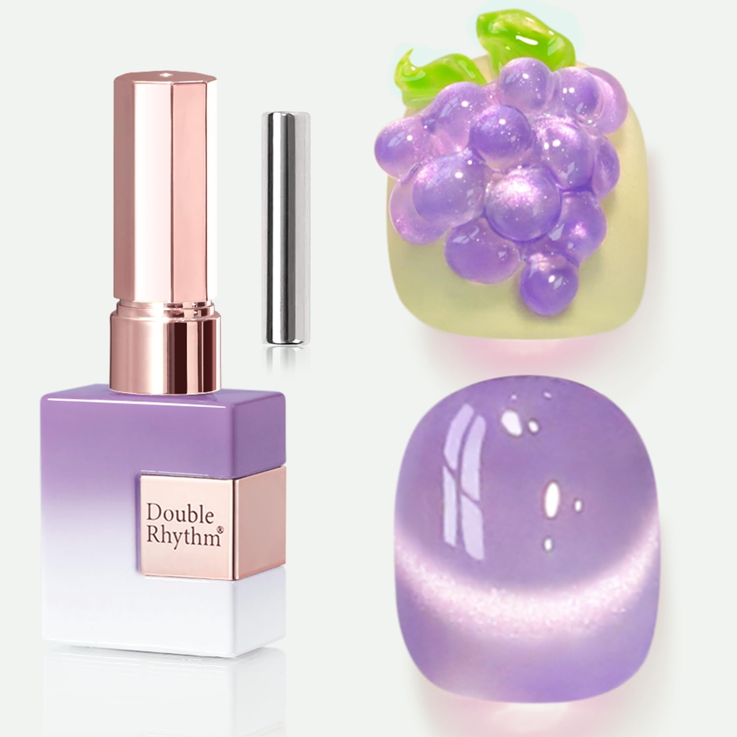 0.5 OZ Cat Eye Gel Polish with Magnet 15ML Holographic Glitter Shimmer Translucent Jelly Color Magnetic Nail Polish Salon DIY at Home (Lavender-Mc1210)
