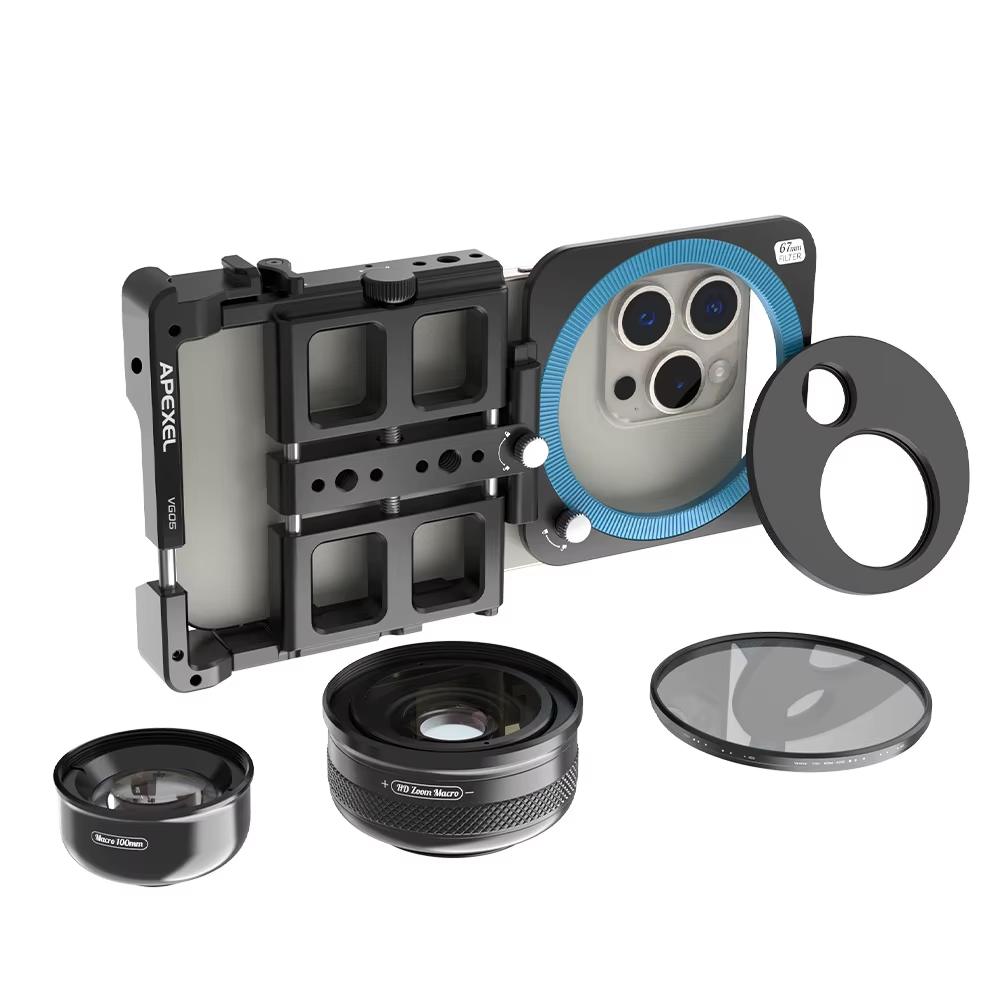 Universal Metal Phone Rig Video Kit Handheld Smartphone Vlog Cage Multifunctional Phone Stabilizer for iPhone Android