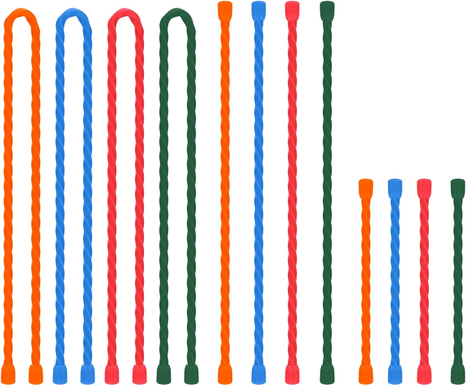 12 PCS Silicone Cable Ties 4 6 12 Inch Steel-Core Twist Ties Reusable Rubber Ties Straps for Organizing Bundling and Holding Wire All Purpose Bendable Cord Tie for Indoor and Outdoor (4 Colors)