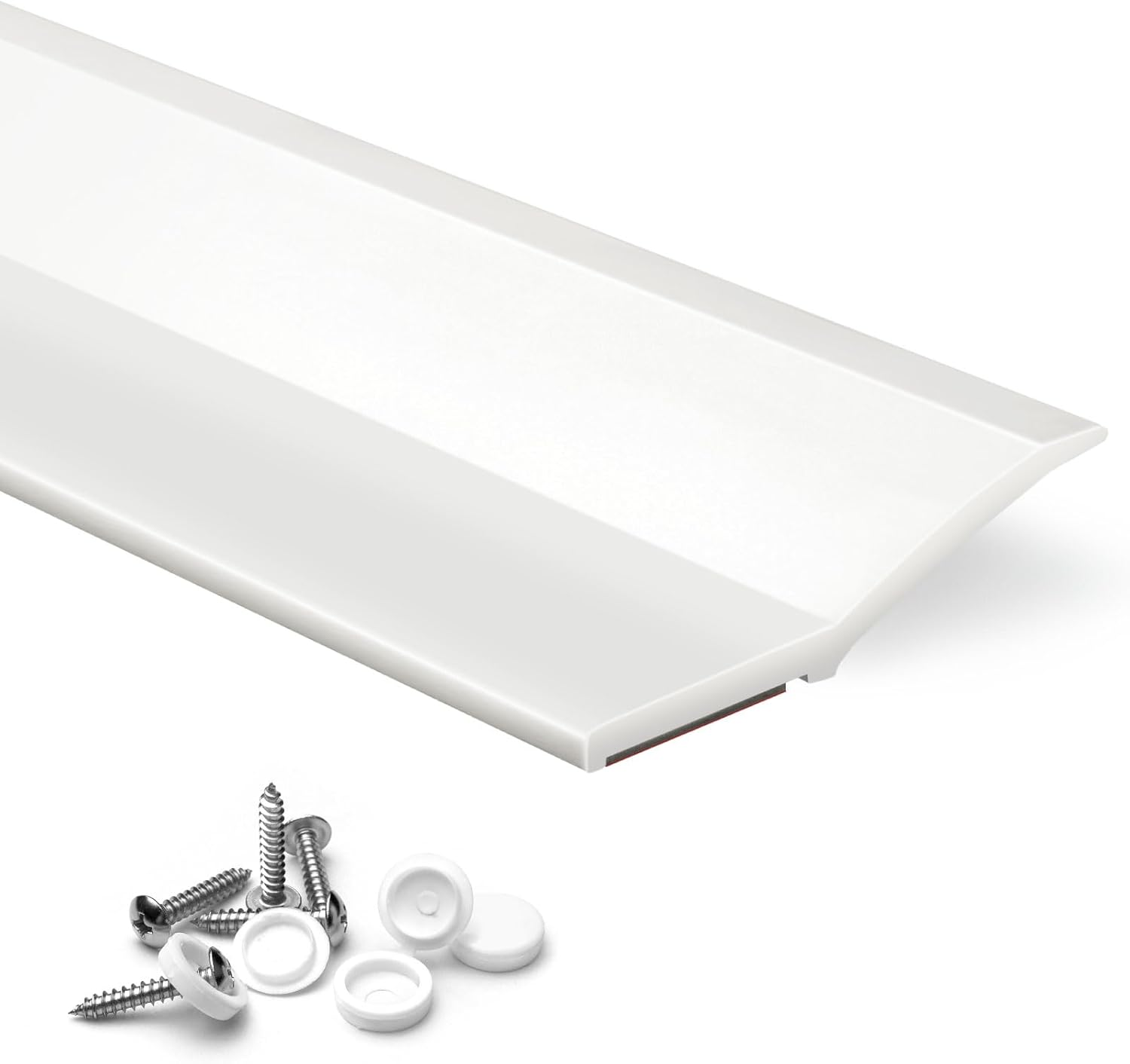 Garage Door Seal Top and Side Seal Strip 34FT White Adhesive Backed Rubber Weather Stripping Replacement Weatherproofing Universal Sealing