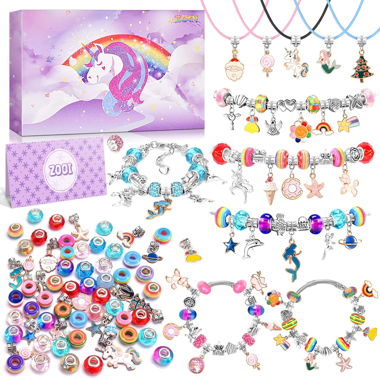 ZOOI Bracelet Making Kit for Girls, Easter Gifts for Kids, Easter Basket Stuffers for Teens Girls, Jewelry Making Kit, Gifts for 10 Year Old Girl, Arts and Crafts for Kids Girl Ages 8-12