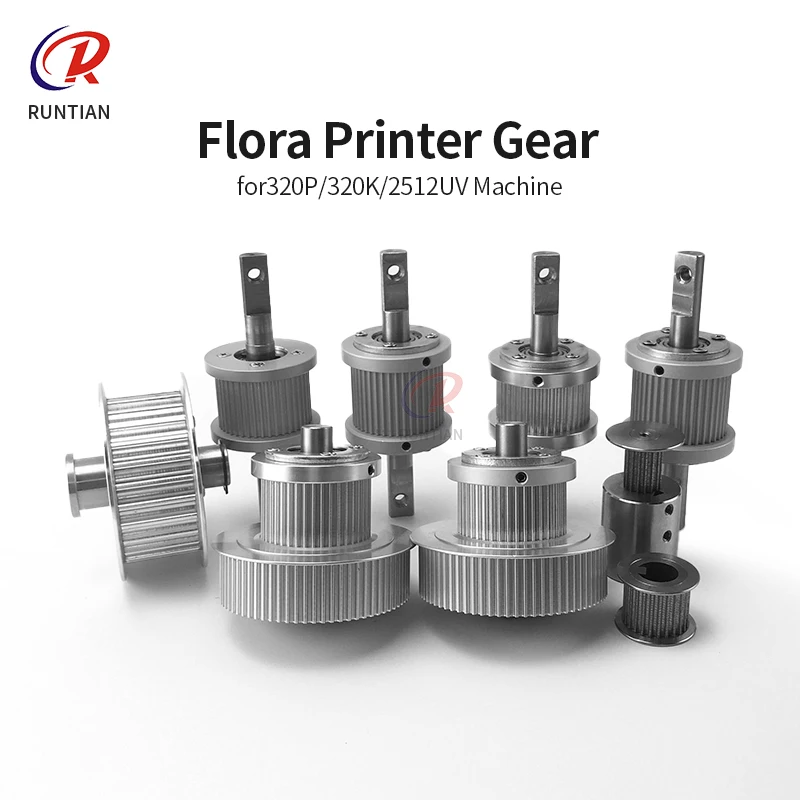 Original Single Double Timing Belt Pulley Tower Pulley Assy for Flora LJ320P LJ320K PP2512UV PP3220UV Xtar2000 Motor Gear