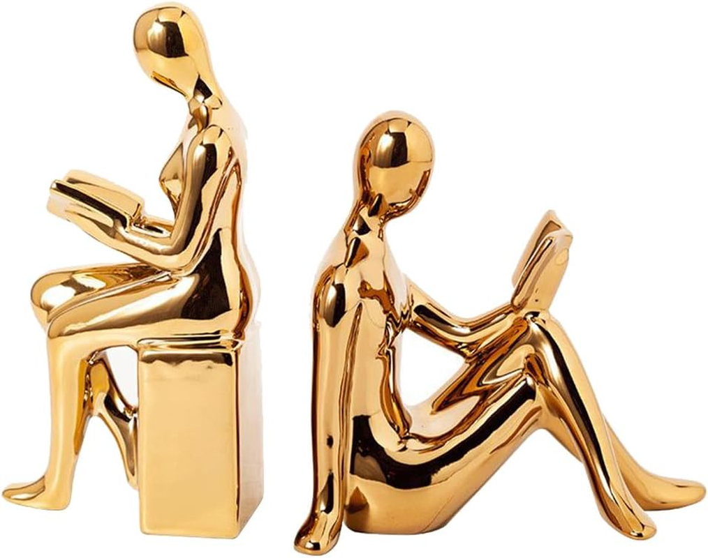 2 Light Luxury Ornament, Character Bookend Figurine, Household Decorations
