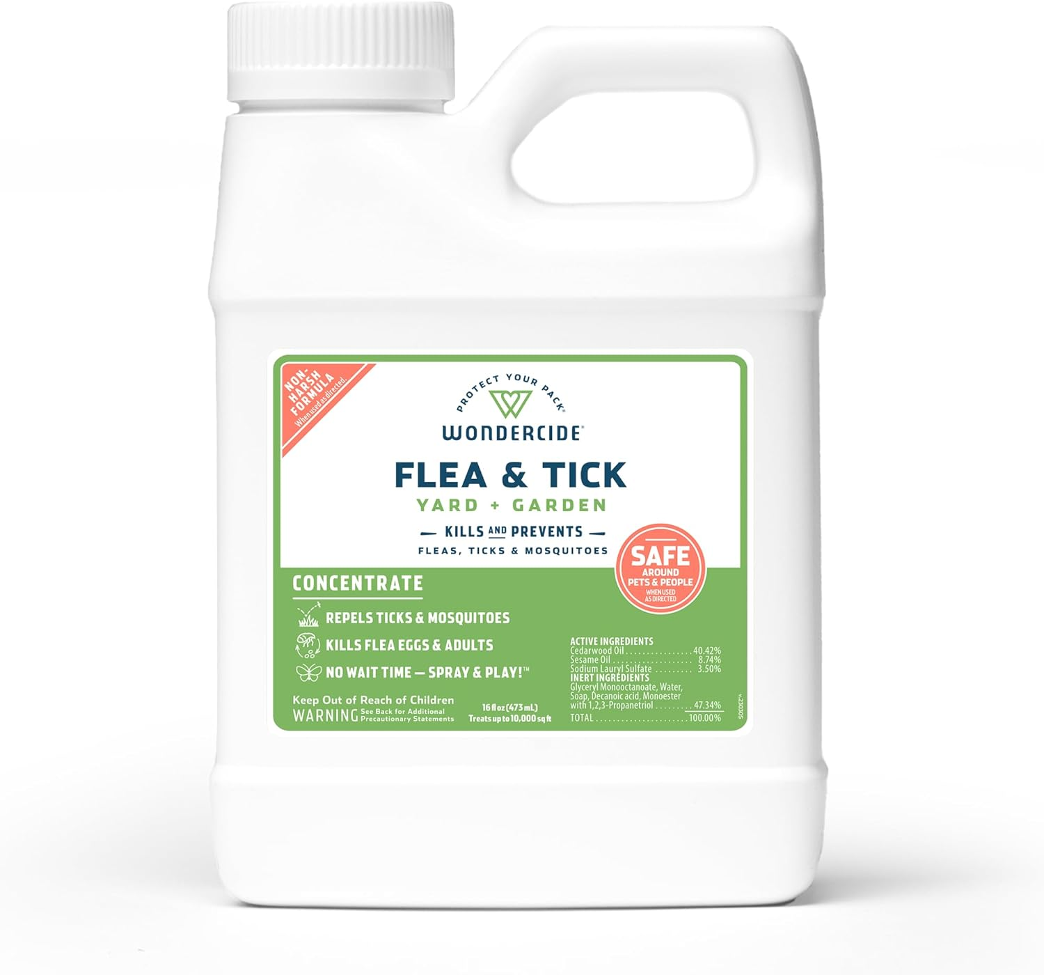 - Flea and Tick Spray Concentrate for Yard and Garden with Natural Essential Oils – Kill, Control, Prevent, Fleas, Ticks, Mosquitoes and Insects - Safe around Pets, Plants, Kids - 16 Oz