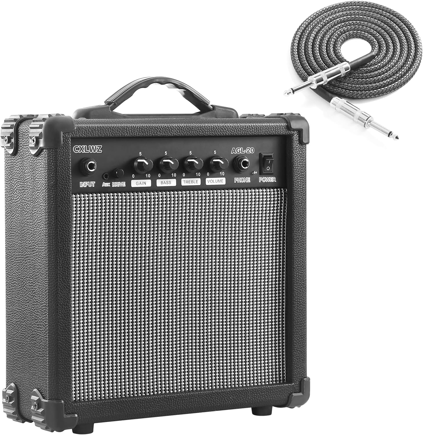 Amplificador de guitarra electrica de 20 vatios amplificador portatil con auriculares