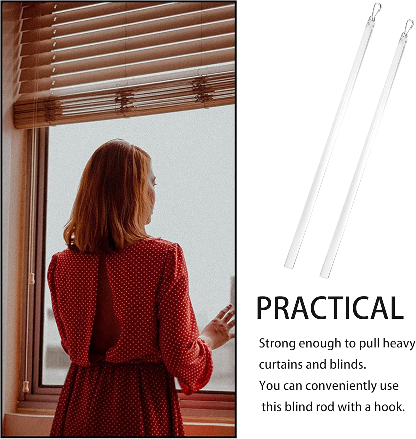 4pcs Pull Rod, Clear Invisible Opening & Closing Stick, Drapery Replacement P... - Picture 6 of 14