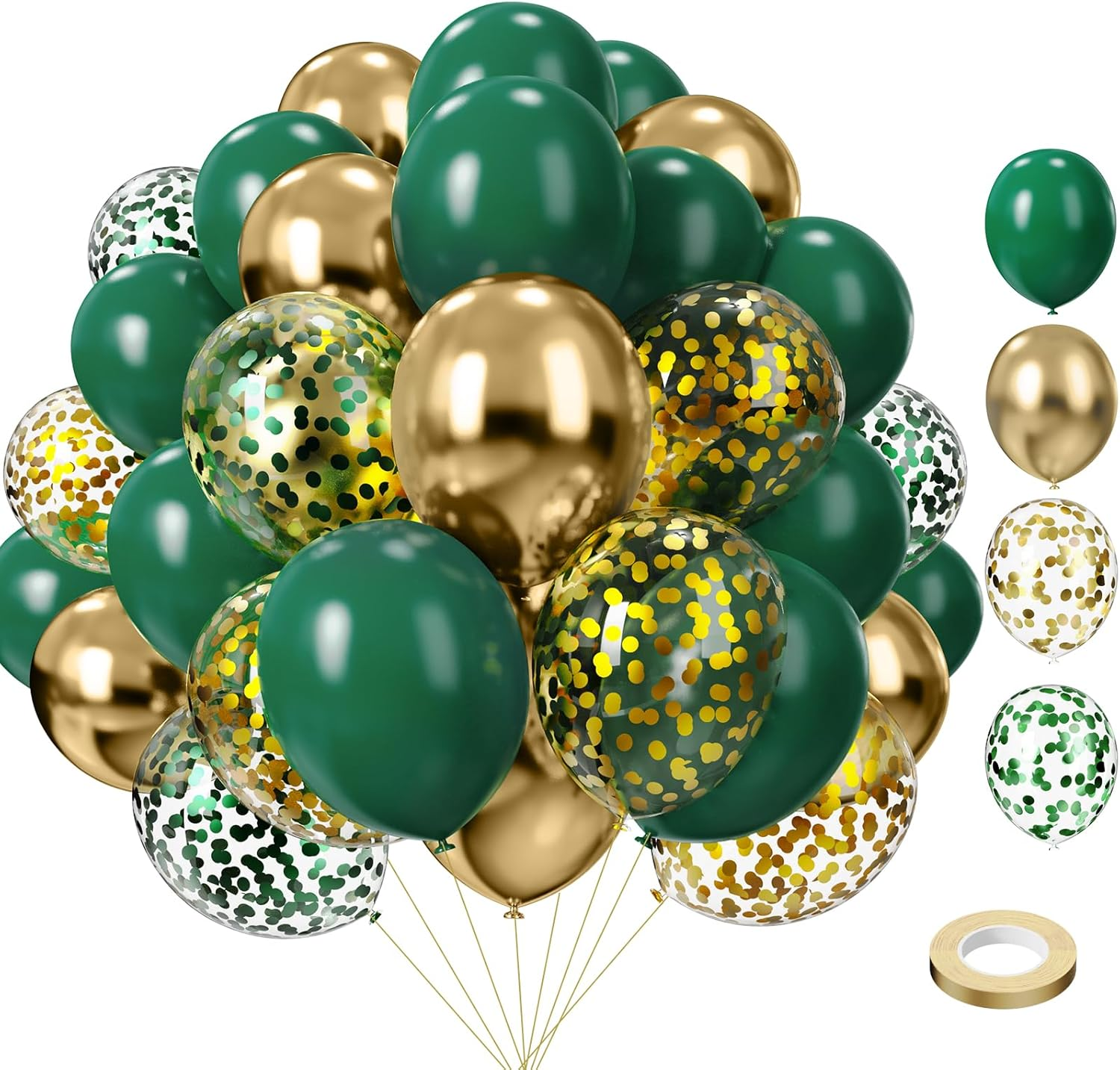 Black White Gold Balloon Garland Kit, 114Pcs Black and Gold Party Decorations... - Picture 4 of 12