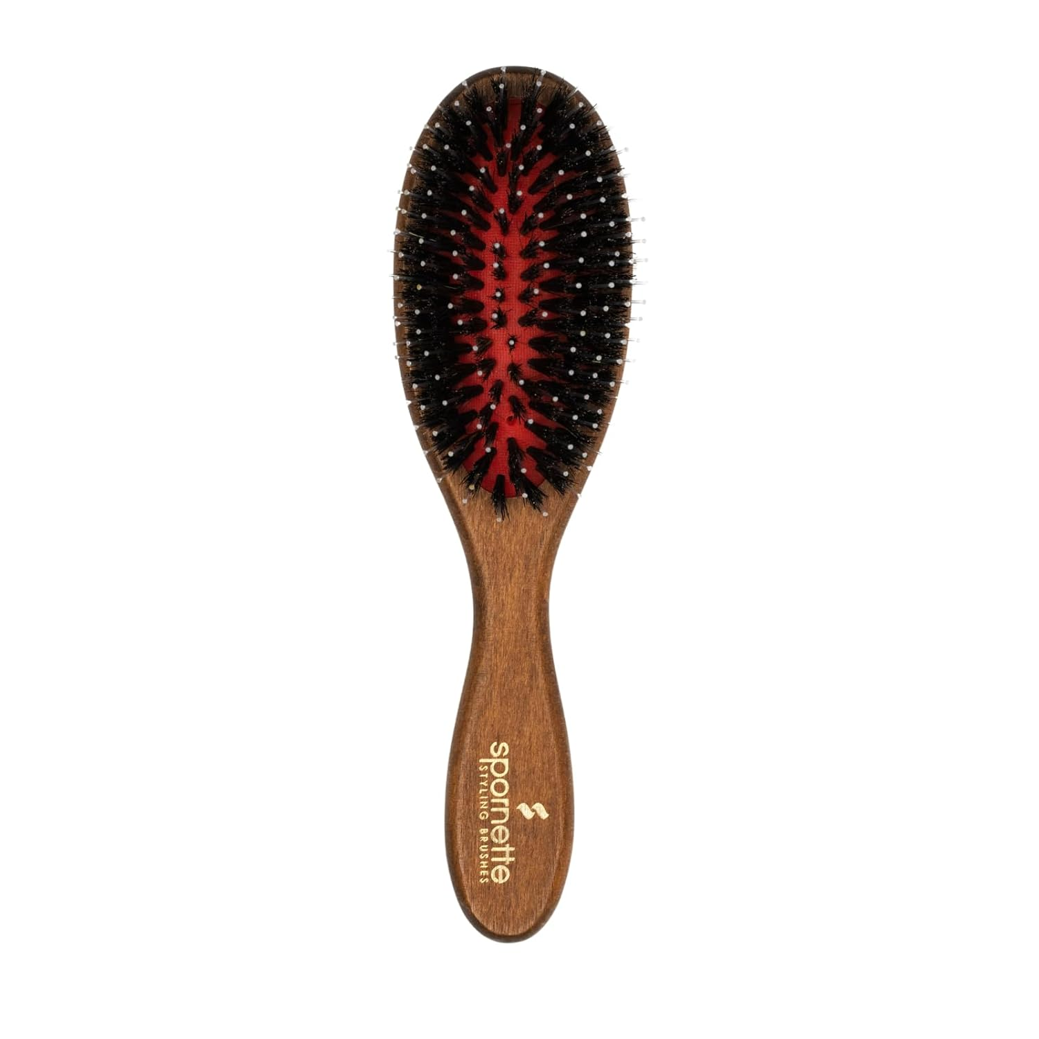 Boar Bristle Hair Brush for Women - Porcupine Brush with German Boar and Nylon Bristles for Detangling, Straightening & Smoothing - for All Hair Types