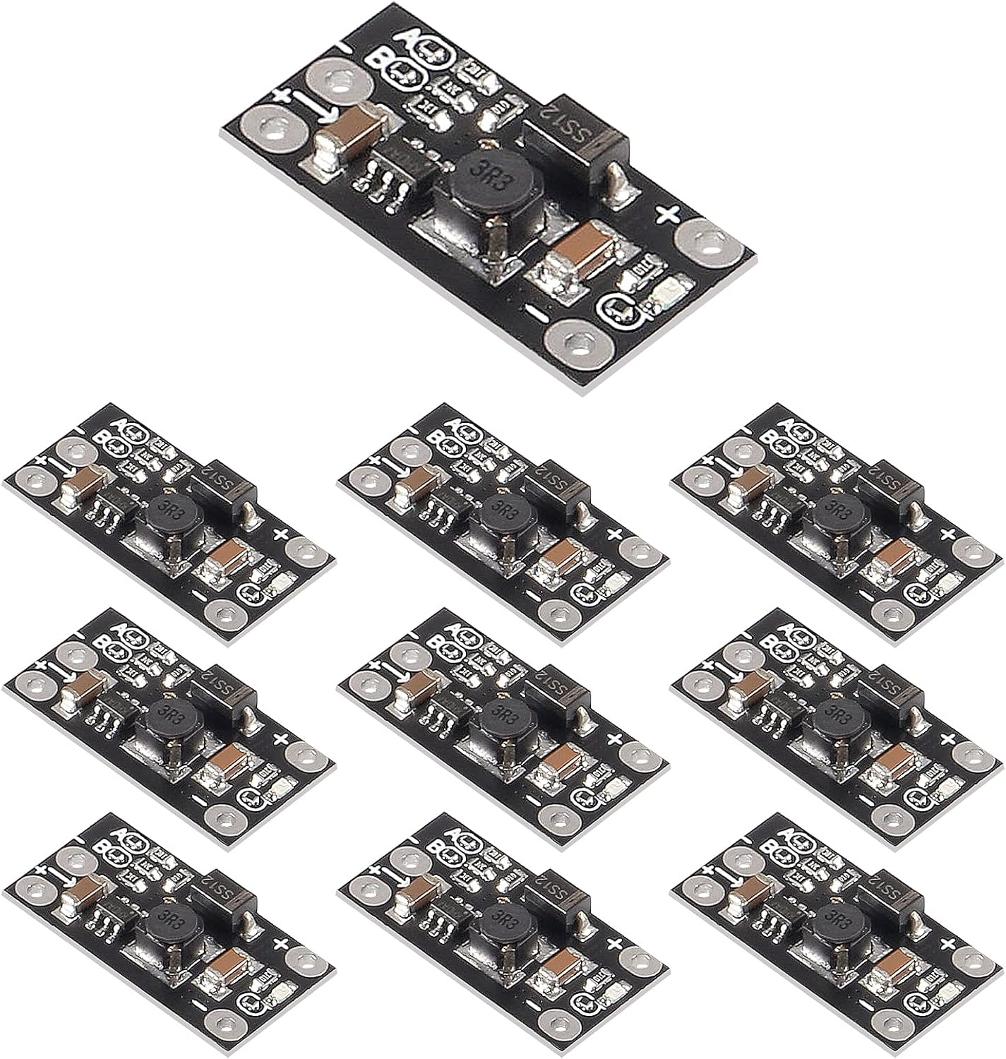 10PCS 1.5A Multi-Function Mini Boost Module Step up Board 3.7V to 5V 8V 9V 12V Step up Board with LED Indicato for DIY Electronic Voltage Moduler