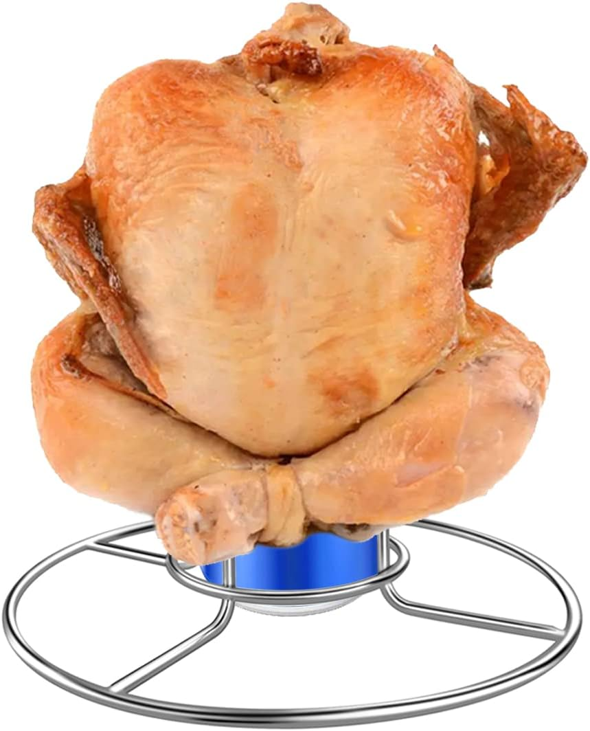 Tellshun Beer Can Chicken Holder, 12 Inch Stainless Steel Grill, BBQ Roaster ... - Picture 2 of 2