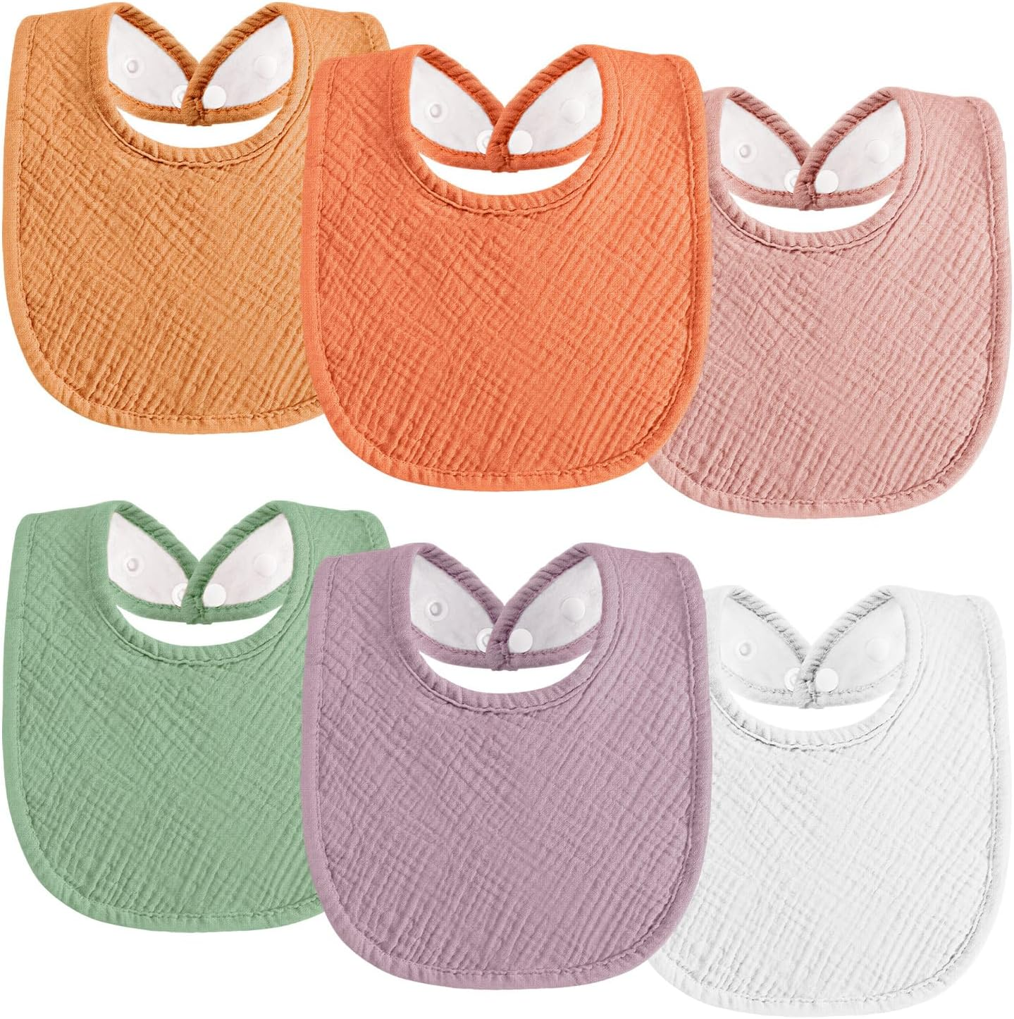 Kewlife gift Muslin Baby Bibs 6-Pack Baby Drool Bandana Bibs for Baby Girls B... - Picture 2 of 3