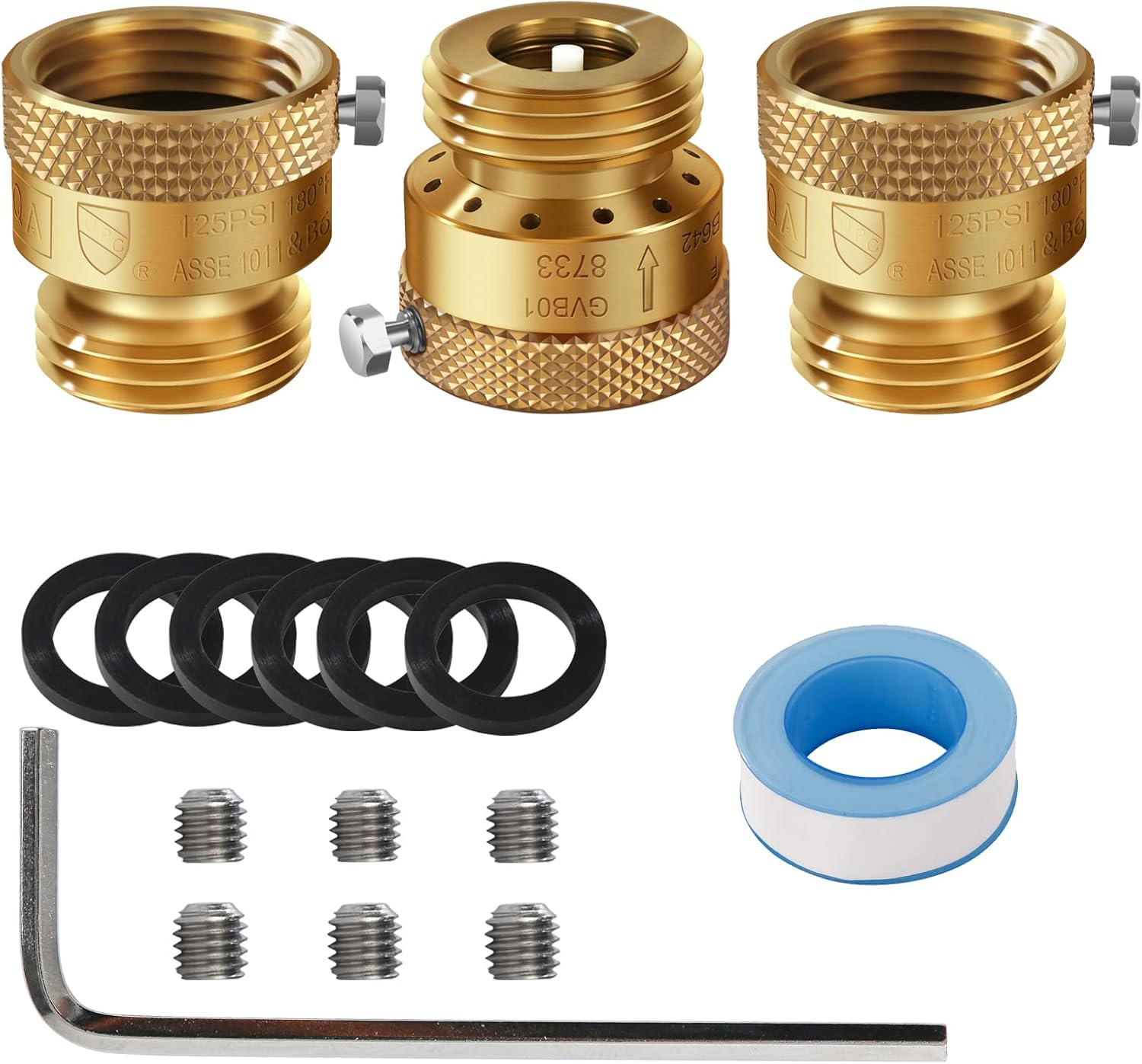 3 Pack  Lead-Free Brass 3/4