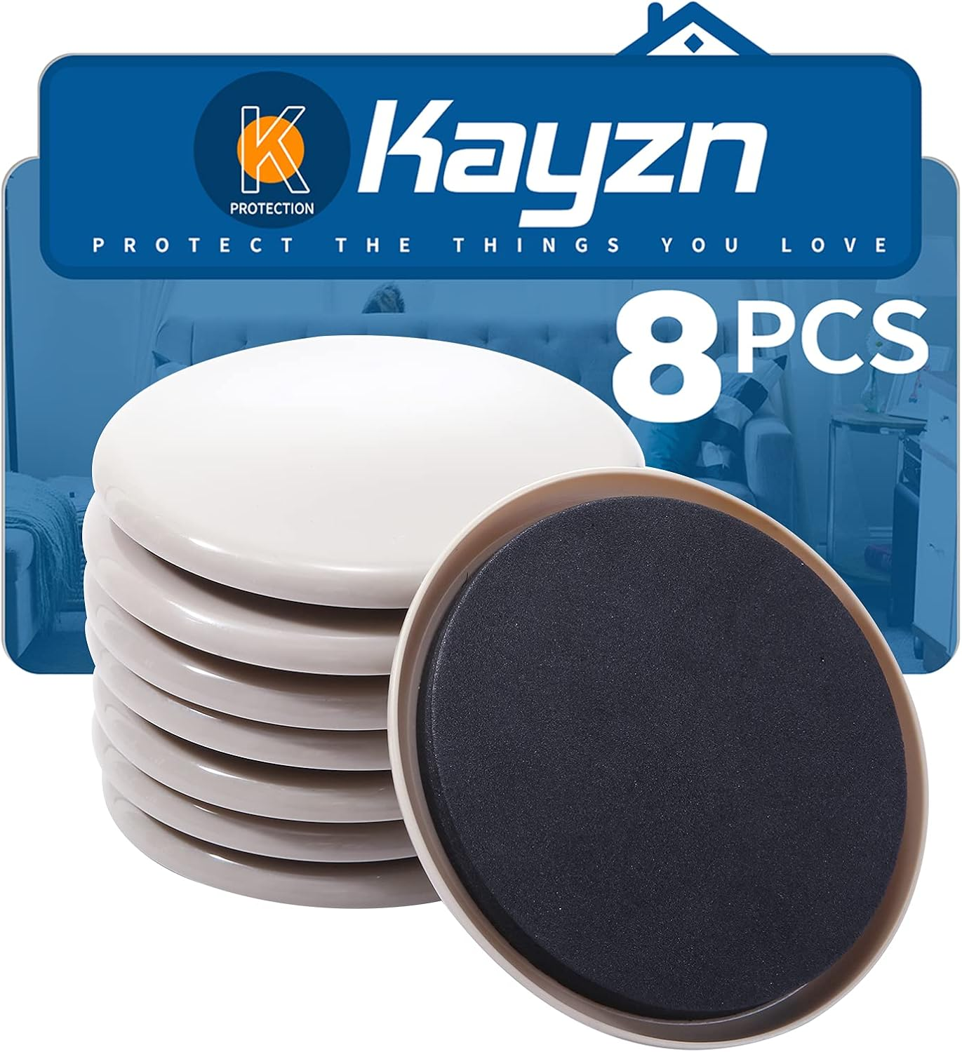 Furniture Sliders for Carpet, 8 Pcs 5