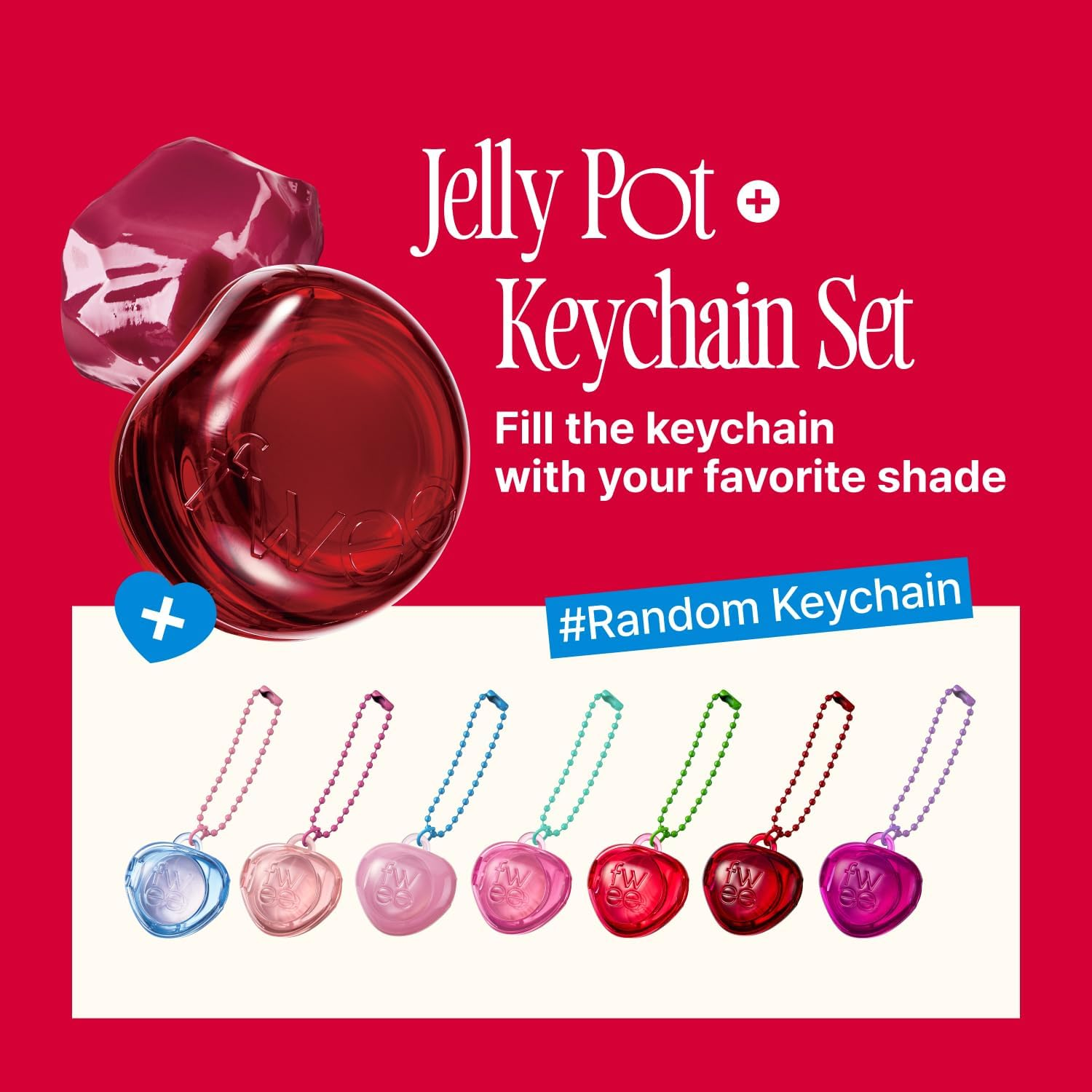 fwee Lip & Cheek Glowy Jelly Pot + Random Colored Keyring SET | Multiuse Tint... - Picture 3 of 13