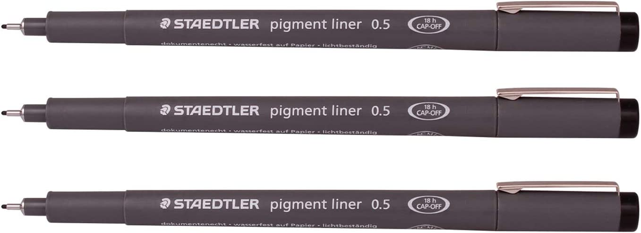 0.5 Mm Pigment Liner Fineliner Sketching Drawing Drafting Pens Pack of 3