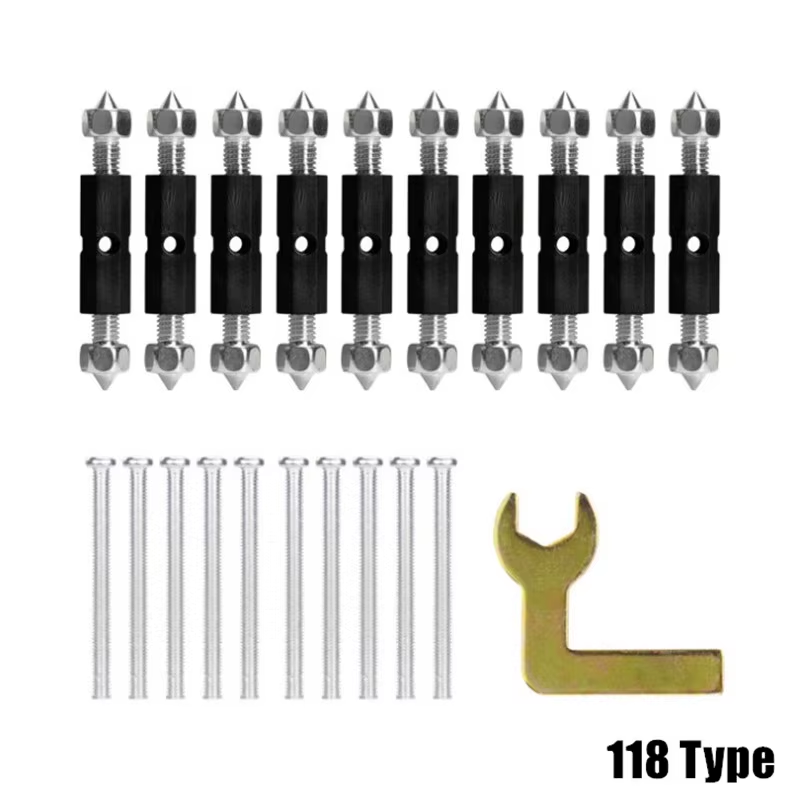 10 Pcs Wall Switch Socket Cassette Repairer Adjustable Cassette Screws Support Rod with Wrench Electrical Accessories