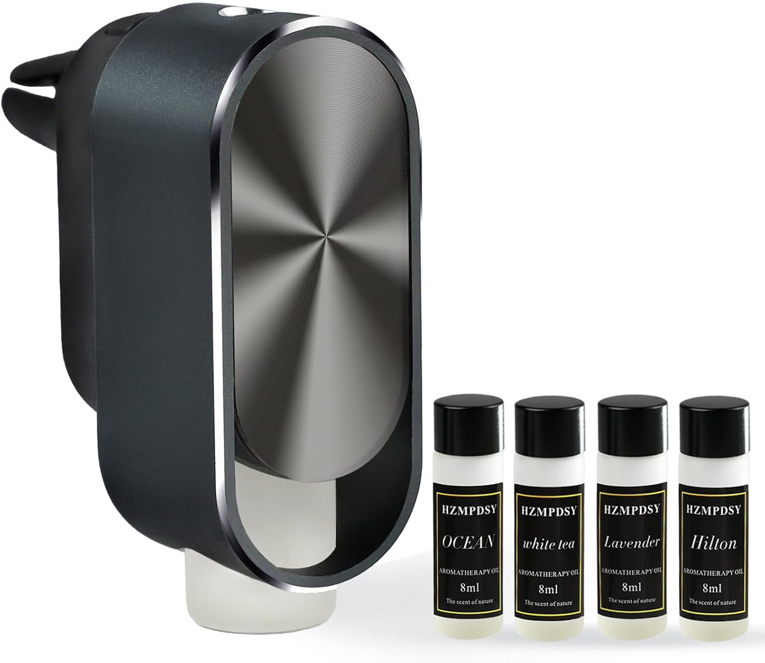 Smart Car Air Freshener Diffuser - 3 Adjustable Modes Automatic Car Diffuser for Essential Oils with 4PCS Essential Oil Refills Long-Lasting Scent