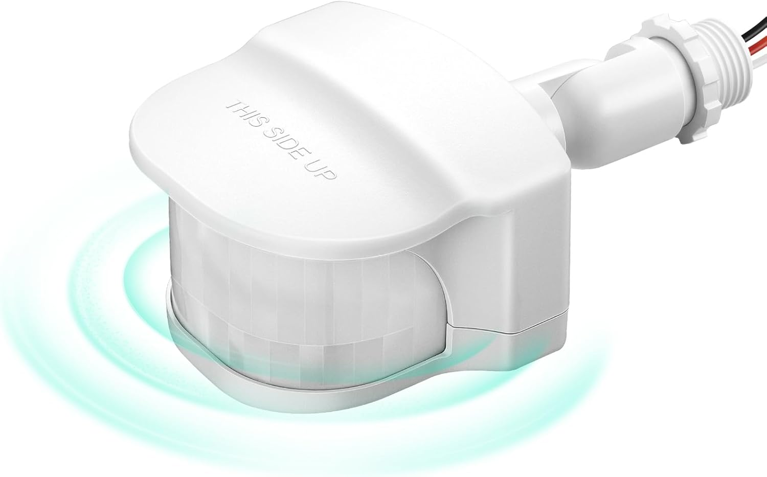 240 Degree Motion Sensor, Replacement Motion Detector for Outdoor Lights, Adjustable Time & Detection Range up to 60FT, 3 Modes PIR Motion Sensor for Floodlight, White, UL Listed