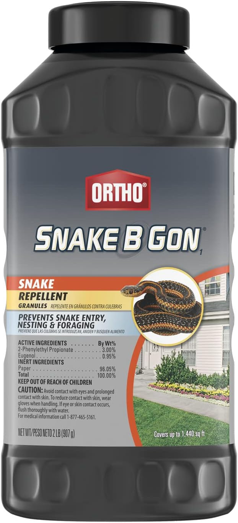 Snake B Gon1 Repellent Granules, Snake Repellent Covers up to 1,440 Sq. Ft. 2 Lb