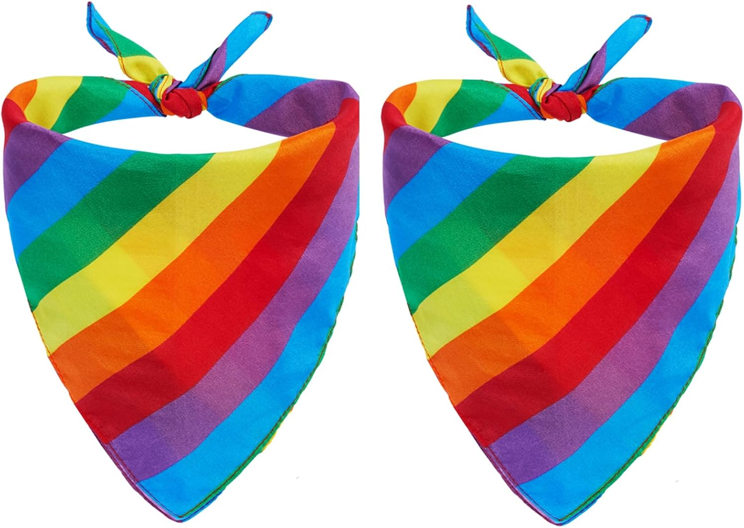 Progress Rainbow Pride Bandana 2-Pack – LGBT Square Scarves