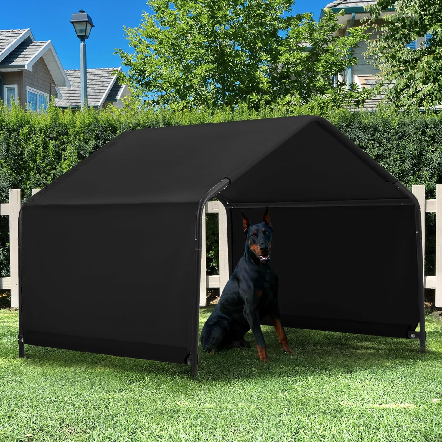 Dog Shade Shelter Outdoor 4'x4'x3' Tent for Large Medium Dogs, Outside Sun Rain