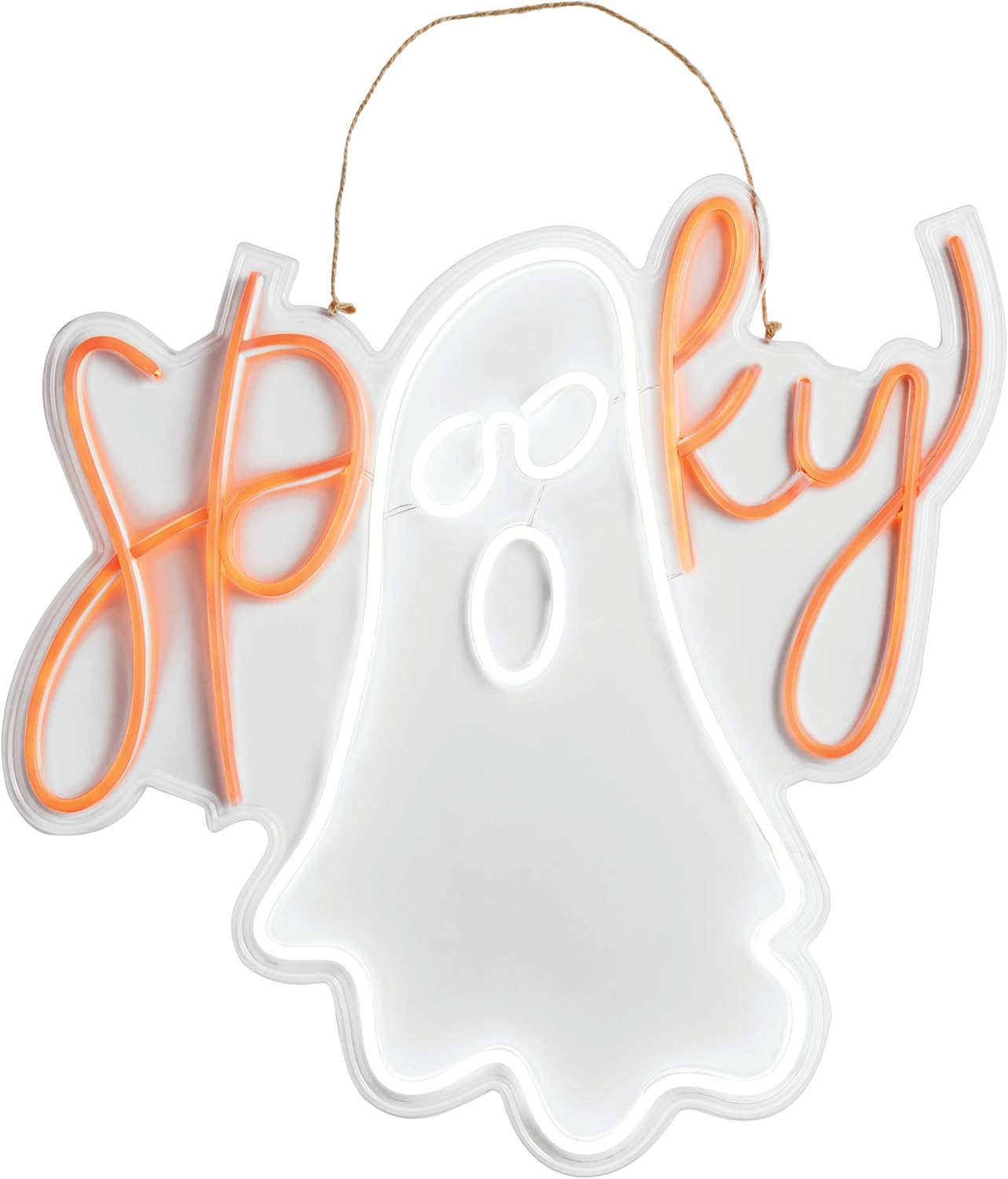 Mud Pie Halloween Neon Ghost Door Hanger