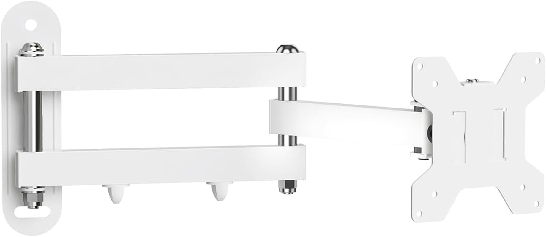 Suptek Full Motion TV Wall Mount Bracket for Most 13-30 Inch Tvs and Monitors, Flat and Curved Tvs up to 28Lbs, Tilt Swivel and 16.9 Inch Extension, Max VESA 100X100Mm, White, MA2776W