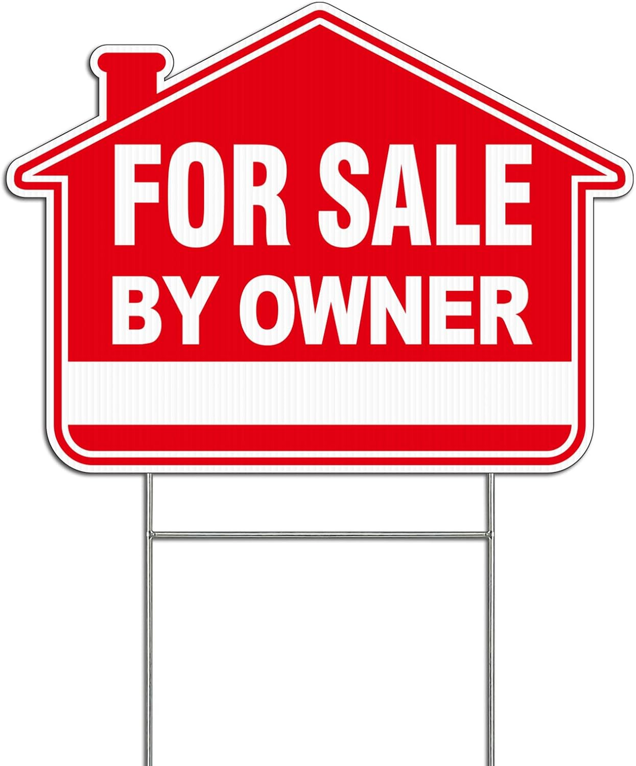 For Sale by Owner Sign with Stake, FSBO Yard Sign Set for Home House Real Estate, 16