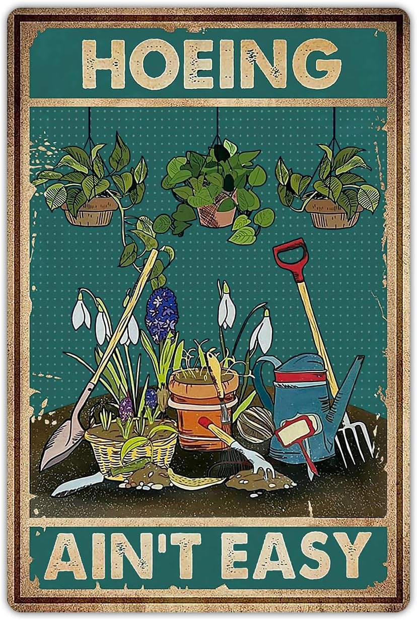 Artlunar Funny Garden Sign outside Decor - Humorous Gardening Gift for Women Enthusiasts, 12