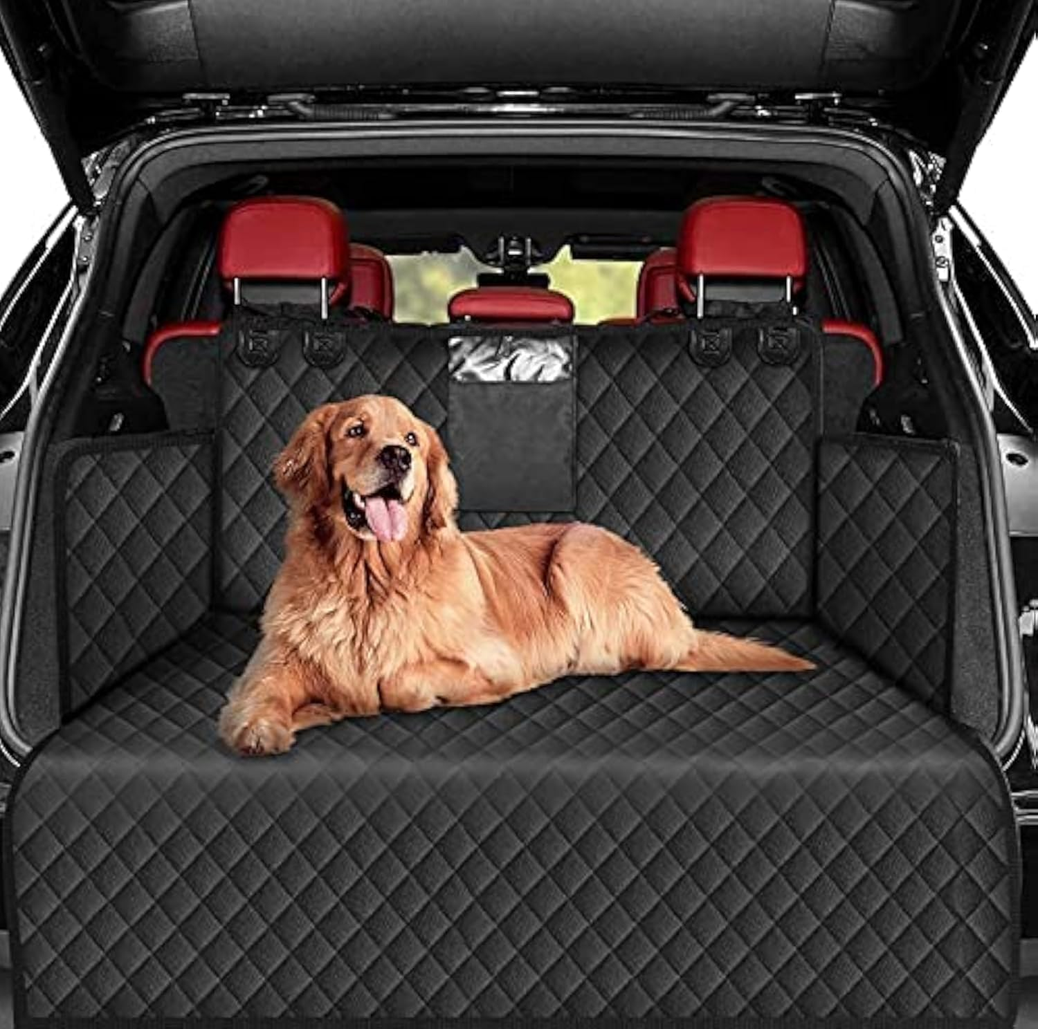 Dog Car Seat Cover,Car Boot Protector SUV Boot Liner for Dogs, Waterproof Scratch Proof Pet Seat Cover Mats with Side Flaps Non-Slip Washable Universal Size for All Vehicles Truck SUV
