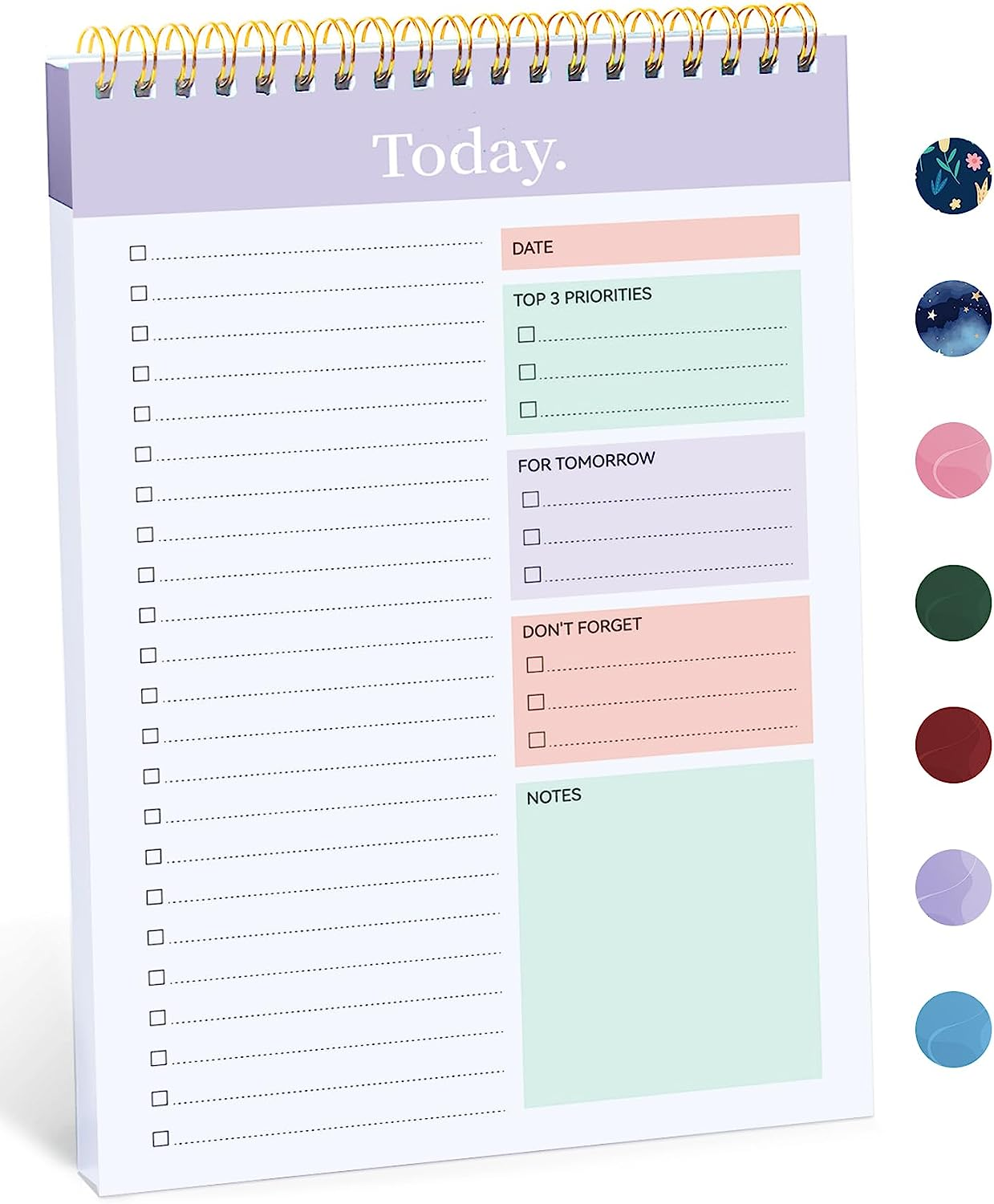 To Do List Pad - to Do List Notebook for Work with 52 Sheets, Undated Daily Planner Perfect for Daily Tasks and Goal Setting, to Do List Notepad Suitable for Office, Home and School-Violet Dream