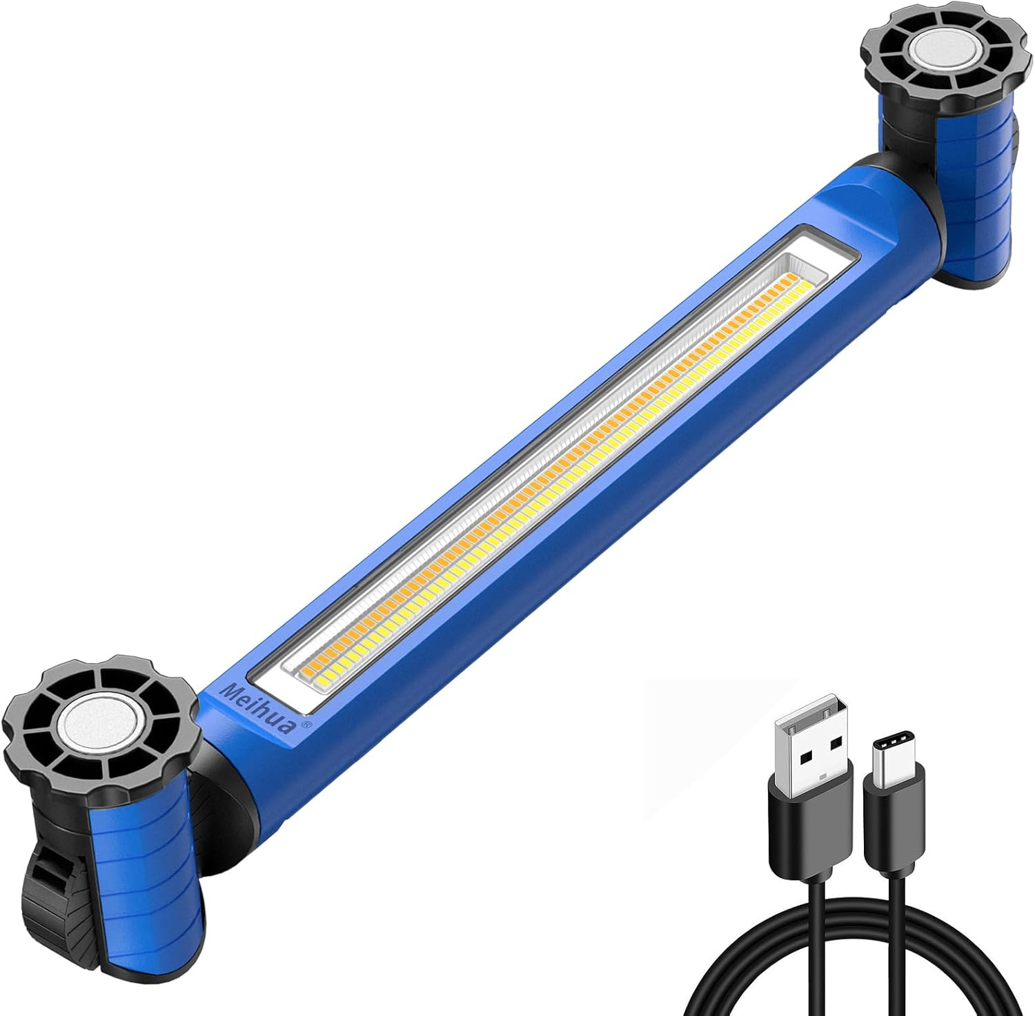 Work Light for Mechanic, 3000LM Bright LED Work Lights, 5000Mah Rechargeable Underhood Work Light Bar with Hooks, Magnetic Mechanic Light for Car Repairing/Inspection/Garage/Workshop/Emergency