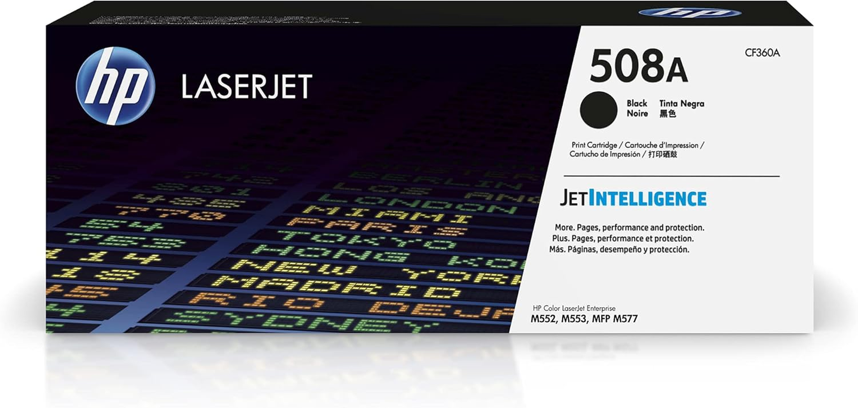 HP 508A Black Toner Cartridge | Works with HP Color Laserjet Enterprise M552, M553, HP Color Laserjet Enterprise MFP M577 Series | CF360A