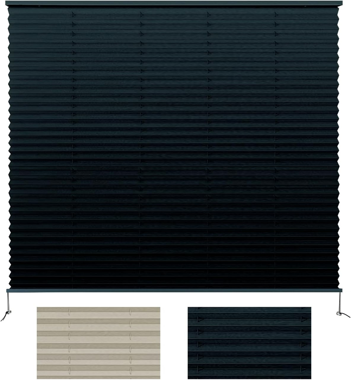 RV Blinds,Camper Blinds RV Window Shade 32" W X 24" L Black | RV Pleated Shades RV Window Blinds Replacement for Travel Trailer Uv&Privacy Protection,Heat&Light Block,Easy Install