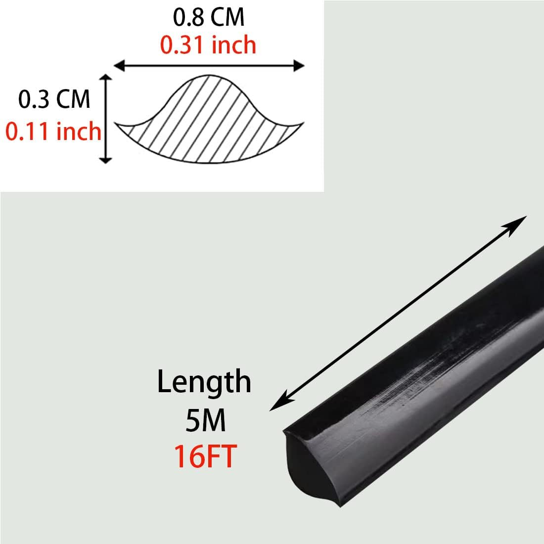 Flexible Quarter Round Molding Self Adhesive,Peel and Stick Waterproof Moldin... - Picture 4 of 14