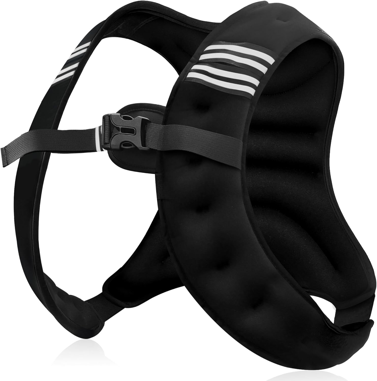 Weighted Vest Men or Women - 5/10/15/20/25/30Lbs Weights with Reflective Stripe, Weighted Vest for Workout Equipment for Strength Training Running - Walking Weight Loss