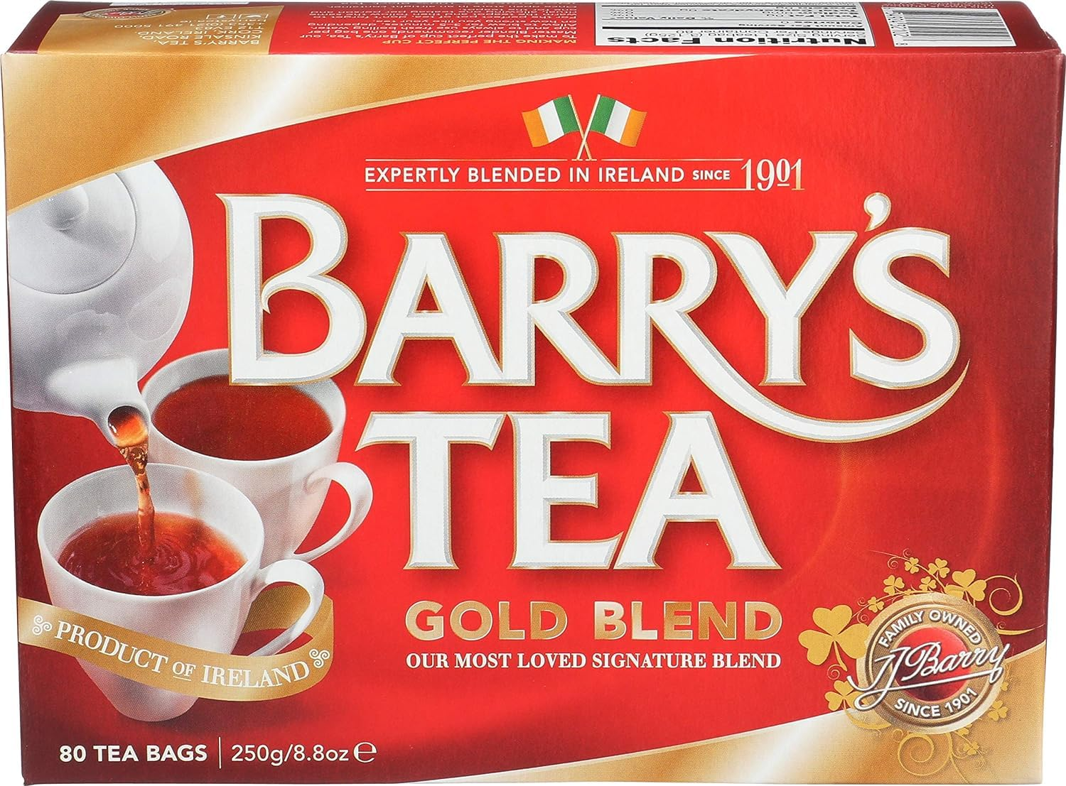 Barrys Gold Blend Tea Bags, 80 Count, 8.8 Ounce (Pack of 6)