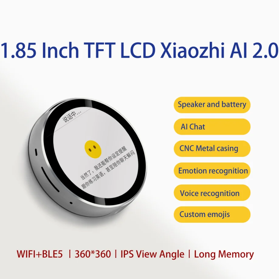 ESP32-S3 1.8inch TFT LCD Touch Display 360×360 Round Touch Screen Deepseek AI Xiaozhi WiFi BLE5 Ar-duino LVGL Smart Module
