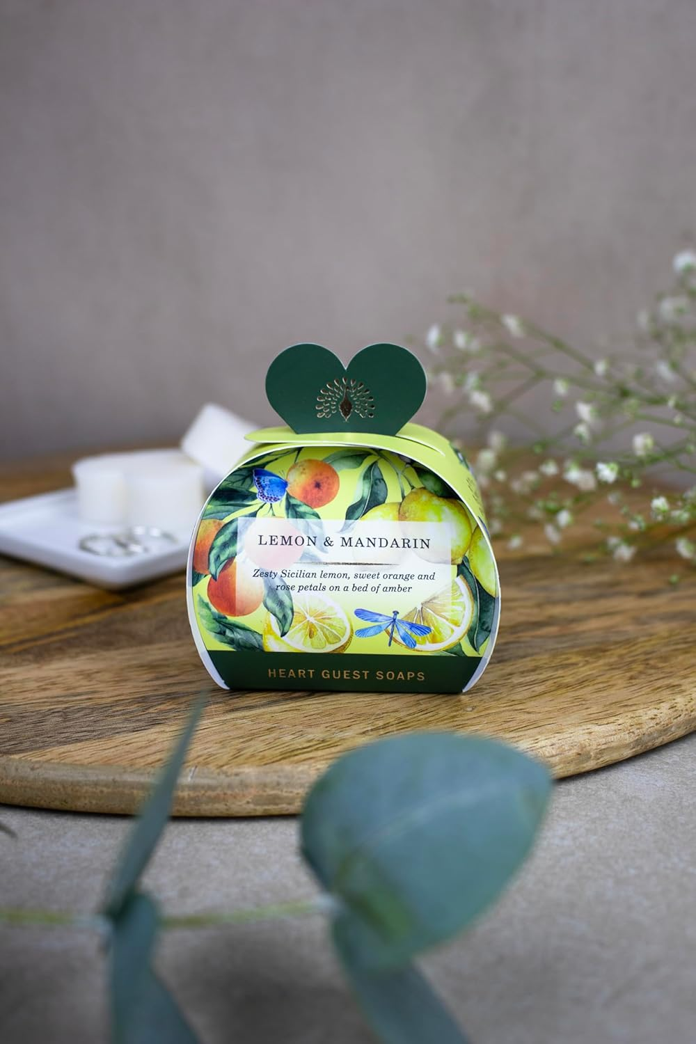 The English Soap Company Packed Guest Soaps, Sandalwood Shea Butter Heart Sha... - Picture 4 of 13